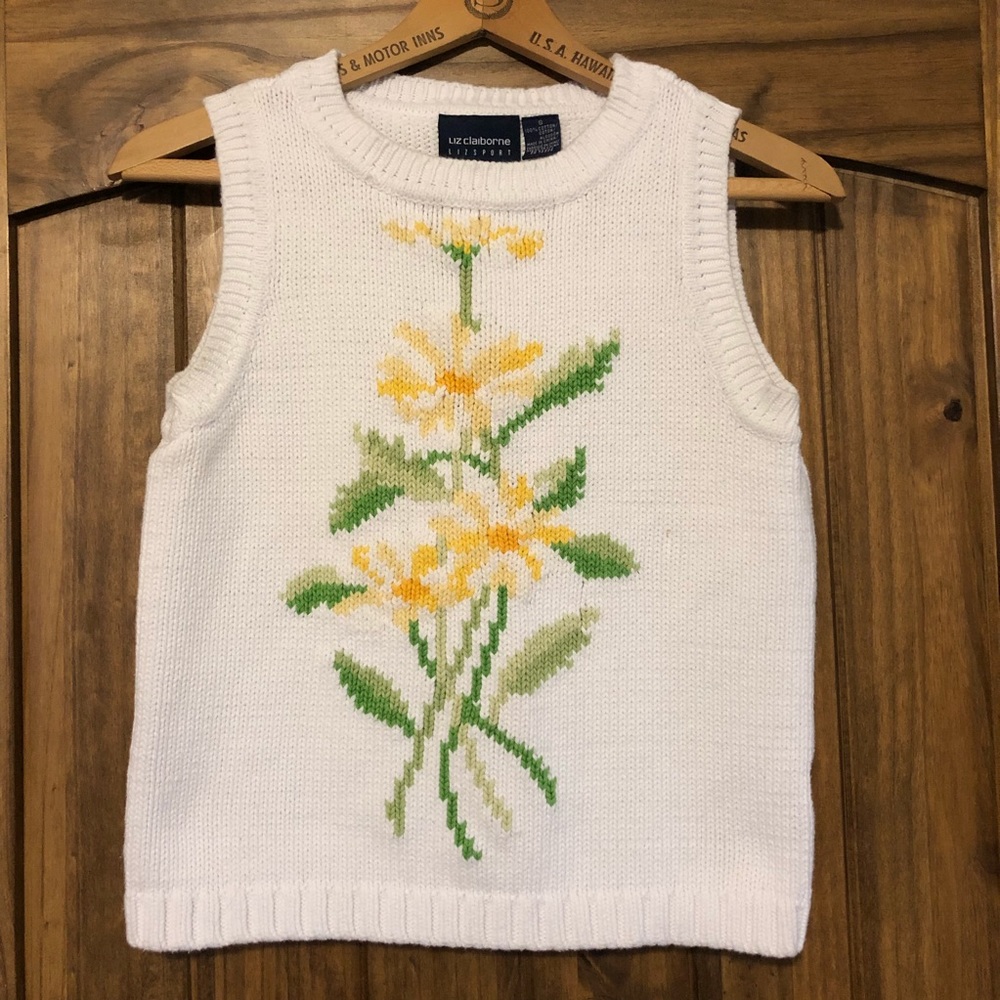 Liz Claiborne Flower Sweater Vest